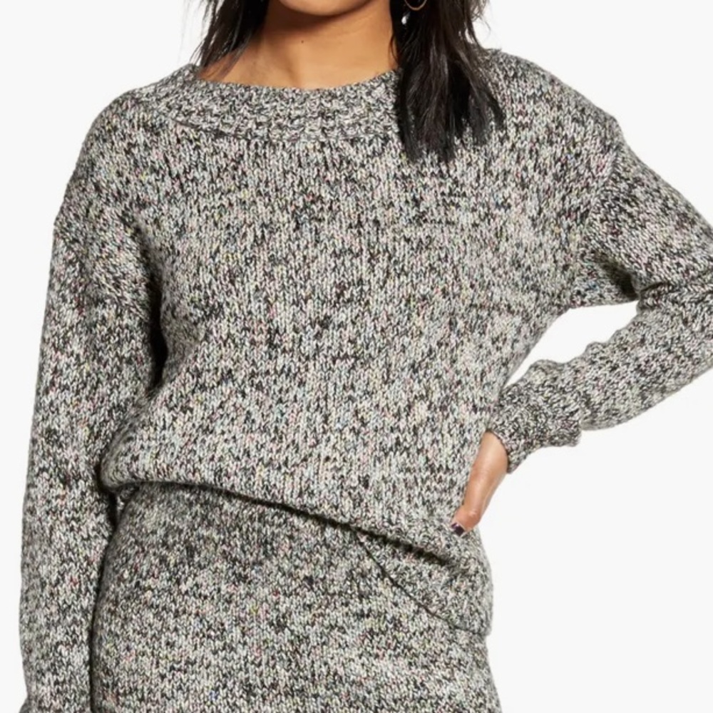 BP Marled Knit Rainbow Sweater size S